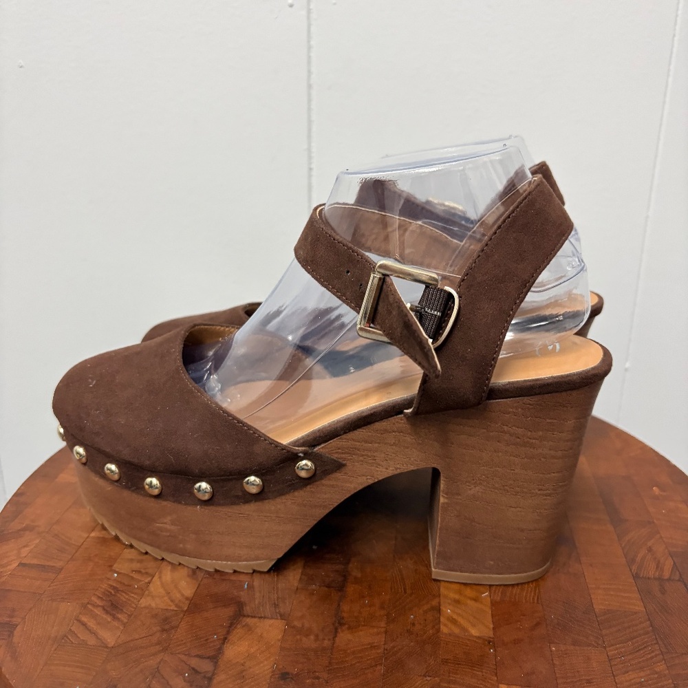 Wonderly Jolene Women's Platform Chocolate Size 9 - Picture 6 of 11